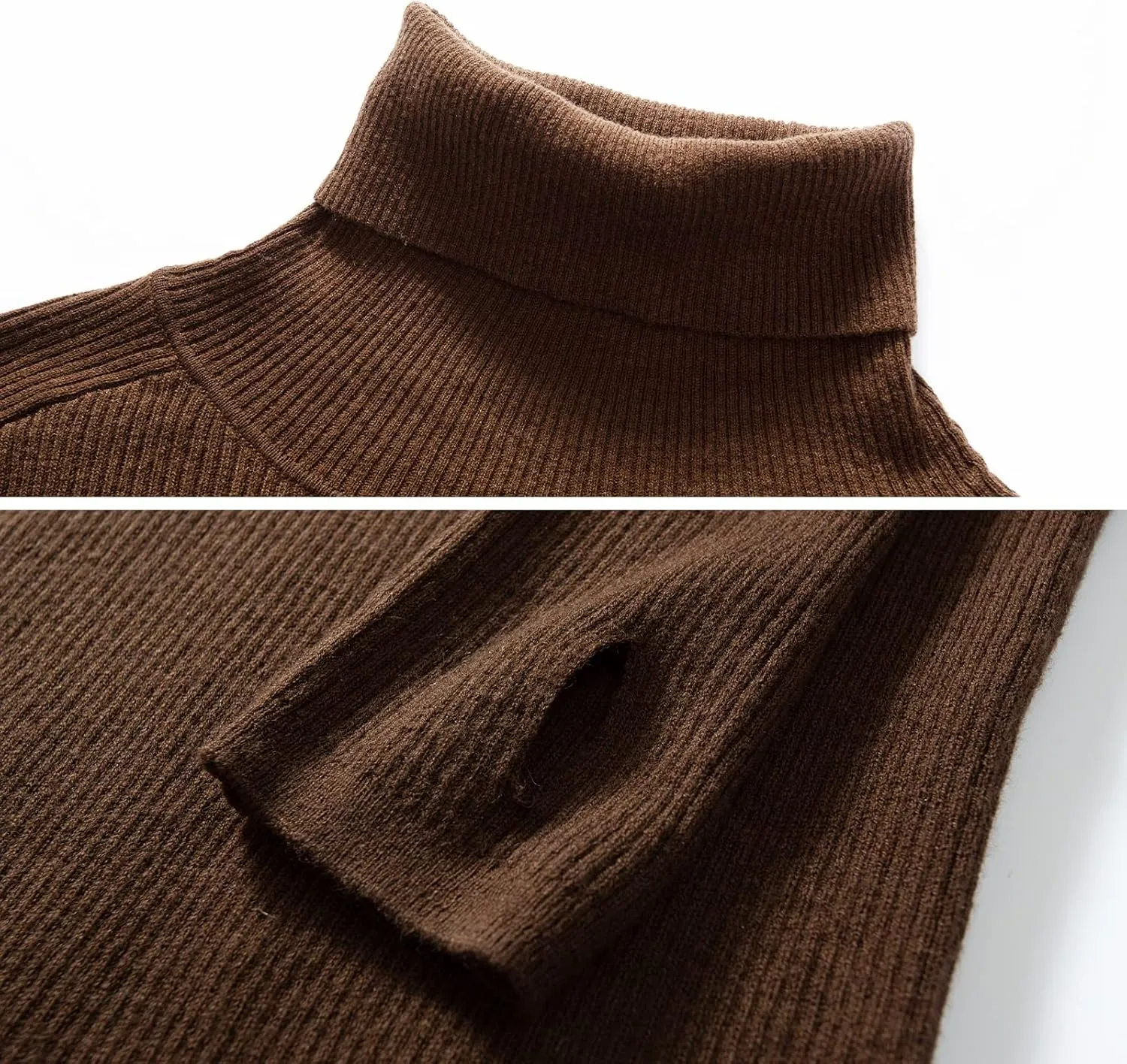 COLD POSH Women's 100% Merino Wool Knitted Turtleneck Sweater High Neck Slim Fit Knit Sweaters Long Sleeve Soft Warm Tops