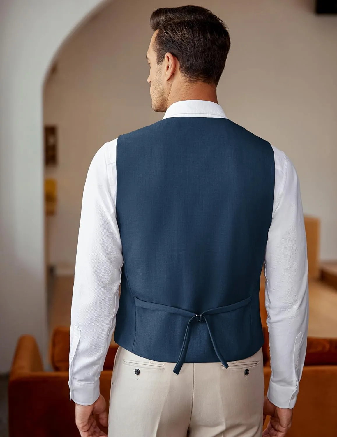 COOFANDY Men's Business Suit Vest Slim Fit Dress Vest Wedding Waistcoat