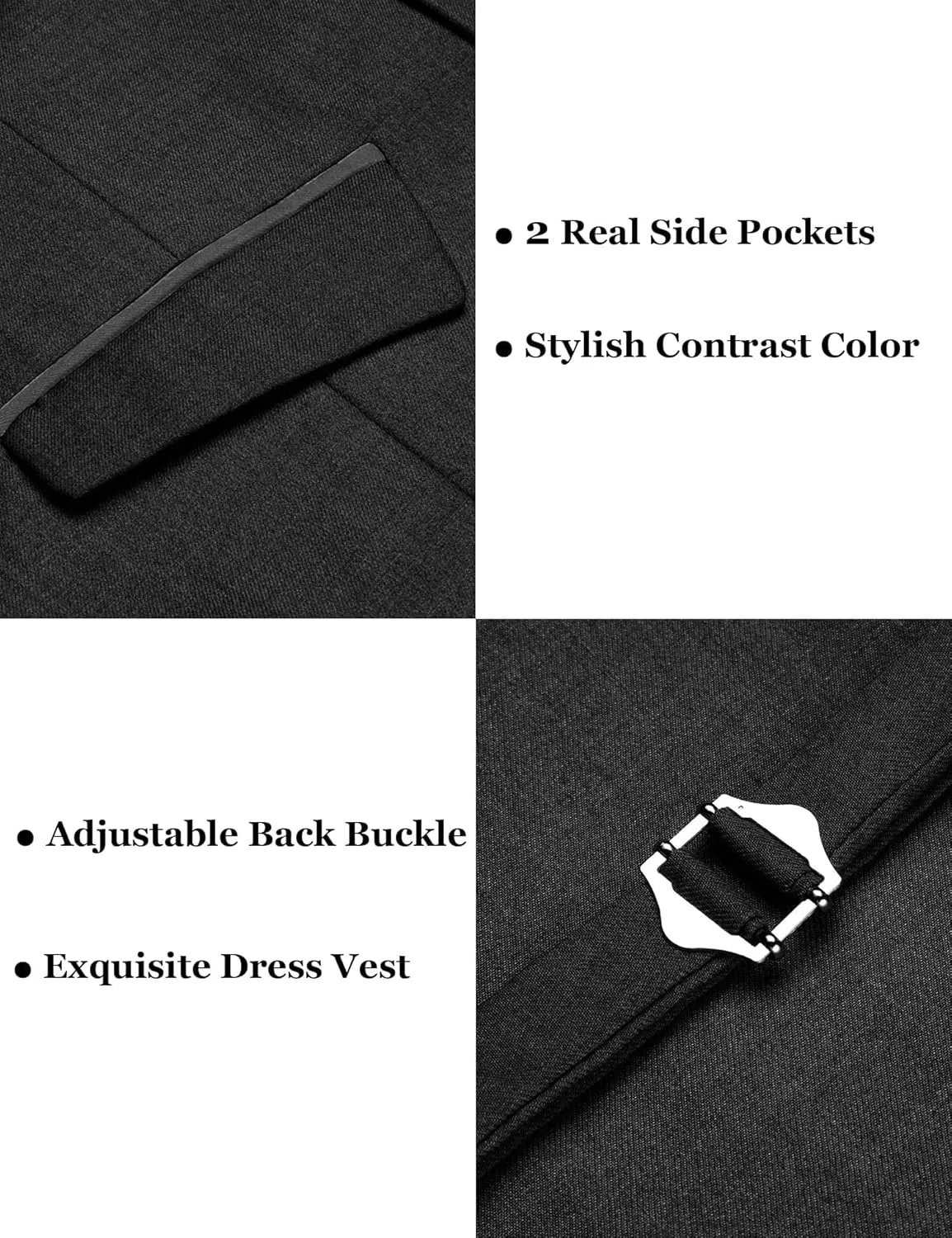 COOFANDY Men's Business Suit Vest Slim Fit Dress Vest Wedding Waistcoat