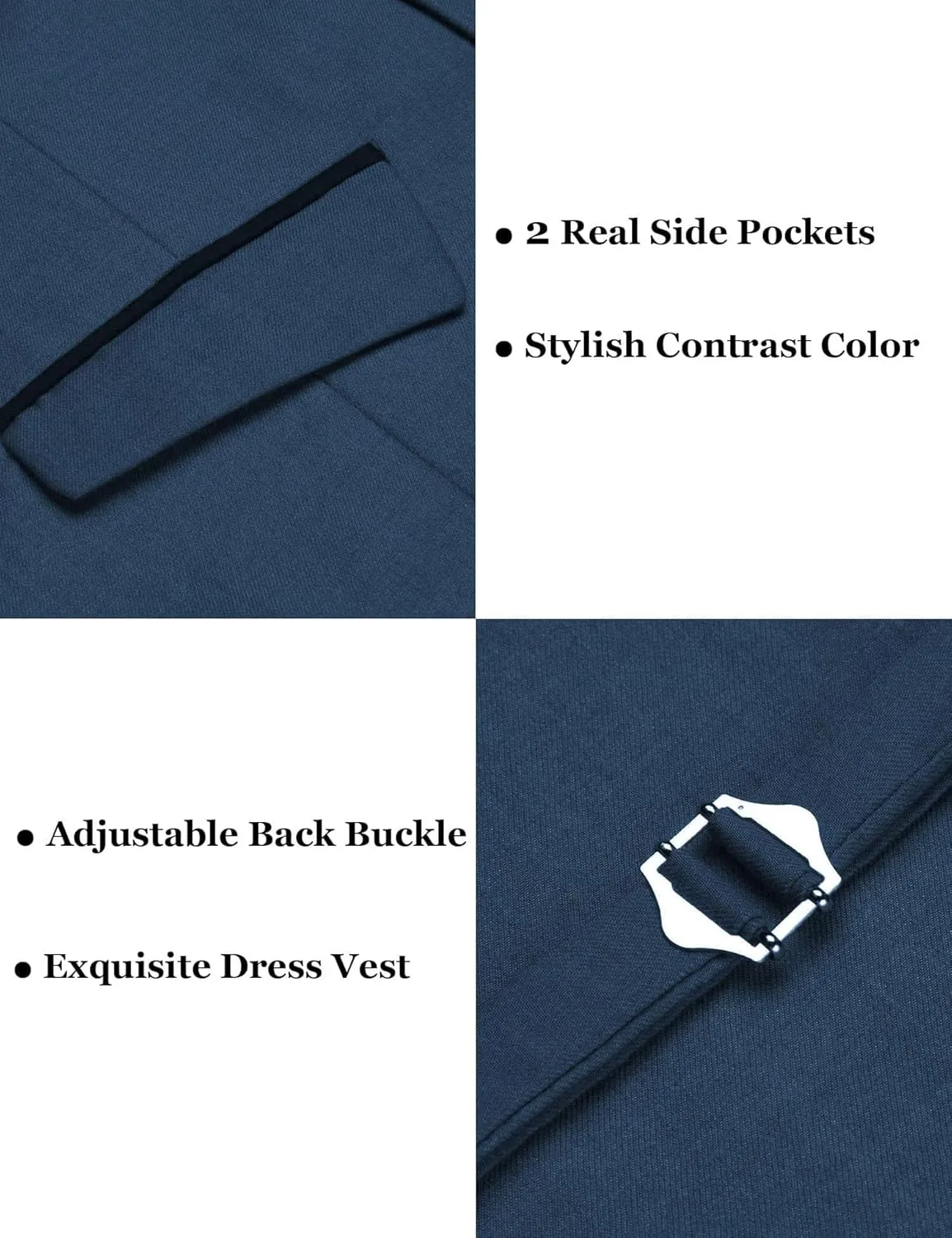 COOFANDY Men's Business Suit Vest Slim Fit Dress Vest Wedding Waistcoat