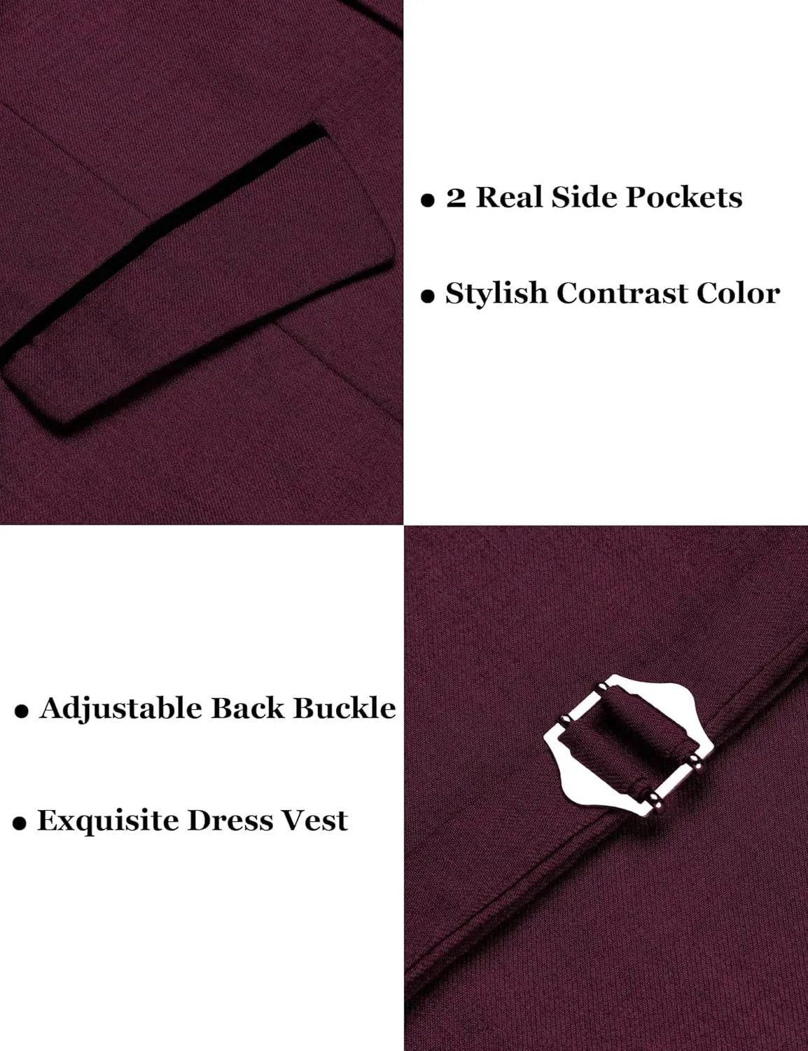 COOFANDY Men's Business Suit Vest Slim Fit Dress Vest Wedding Waistcoat
