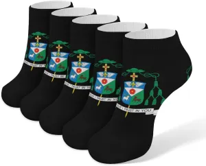 David Gerard OConnell Coat of Arms 5 Pairs Low Cut Ankle Socks for Men Women Athletic Running Socks No Show Breathable