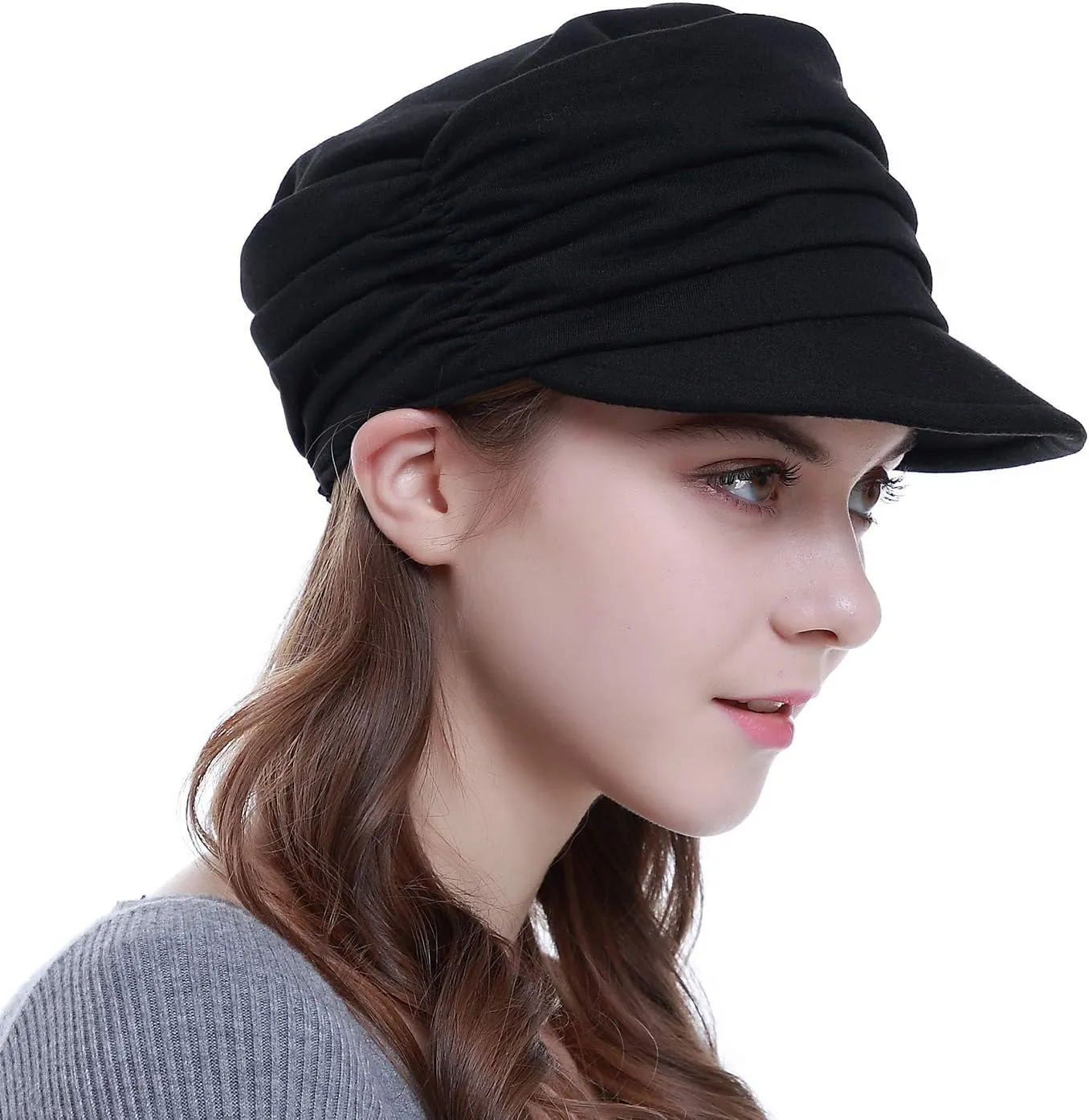 Fashion Hat Cap with Brim Visor for Woman Ladies, Best for Daily Use