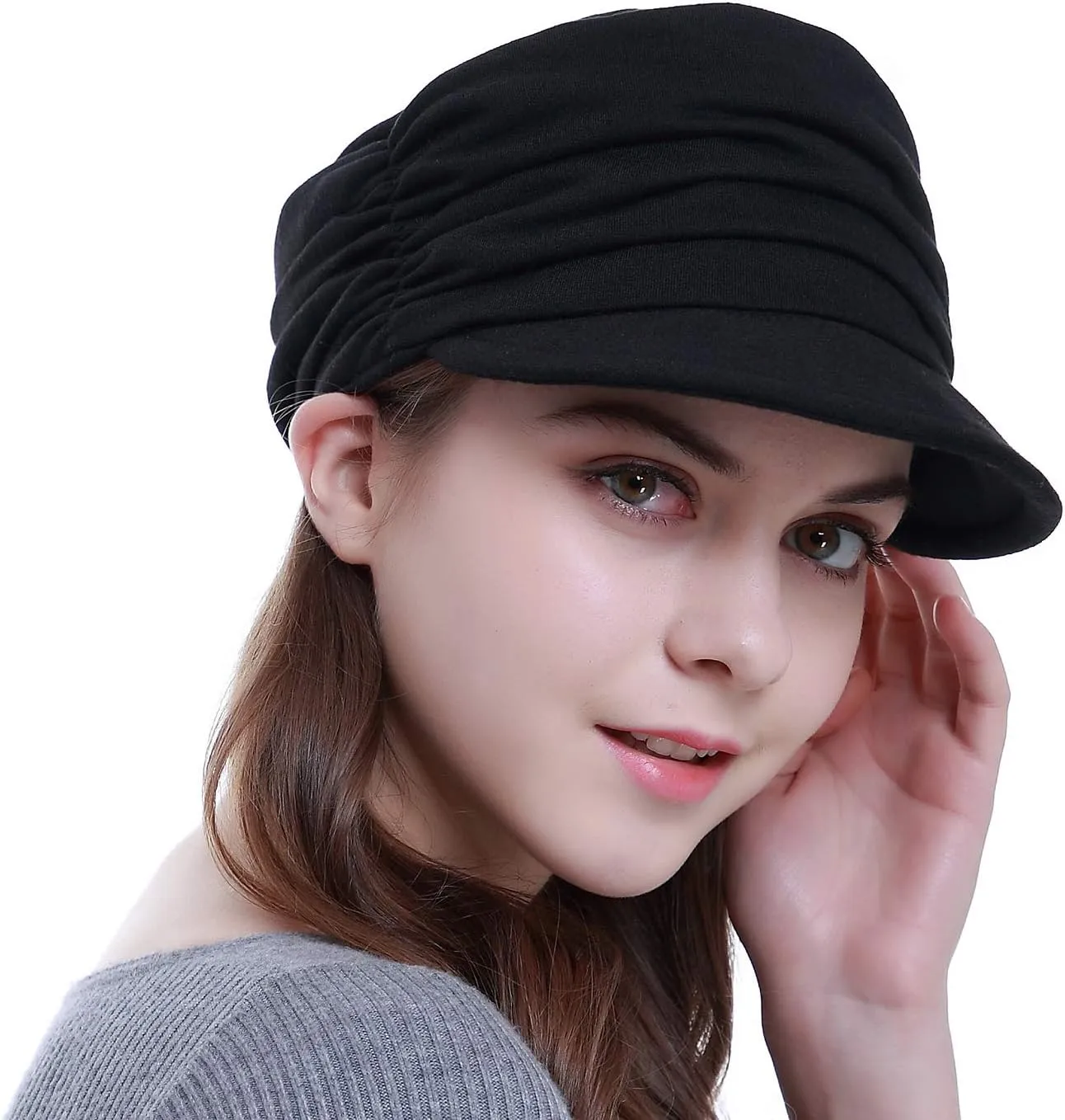 Fashion Hat Cap with Brim Visor for Woman Ladies, Best for Daily Use