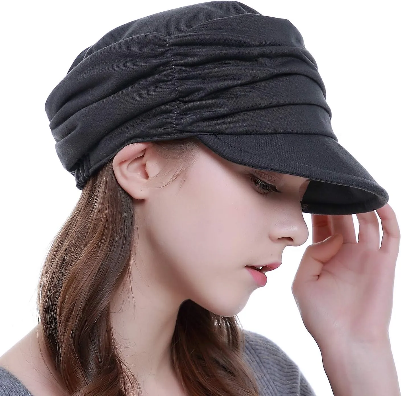 Fashion Hat Cap with Brim Visor for Woman Ladies, Best for Daily Use