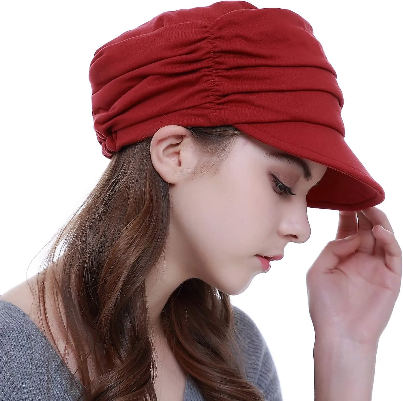 Fashion Hat Cap with Brim Visor for Woman Ladies, Best for Daily Use