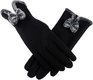 Fashionable Womens Gloves Warm Winter Touchscreen Mittens Plush and Comfortable for Daily Use