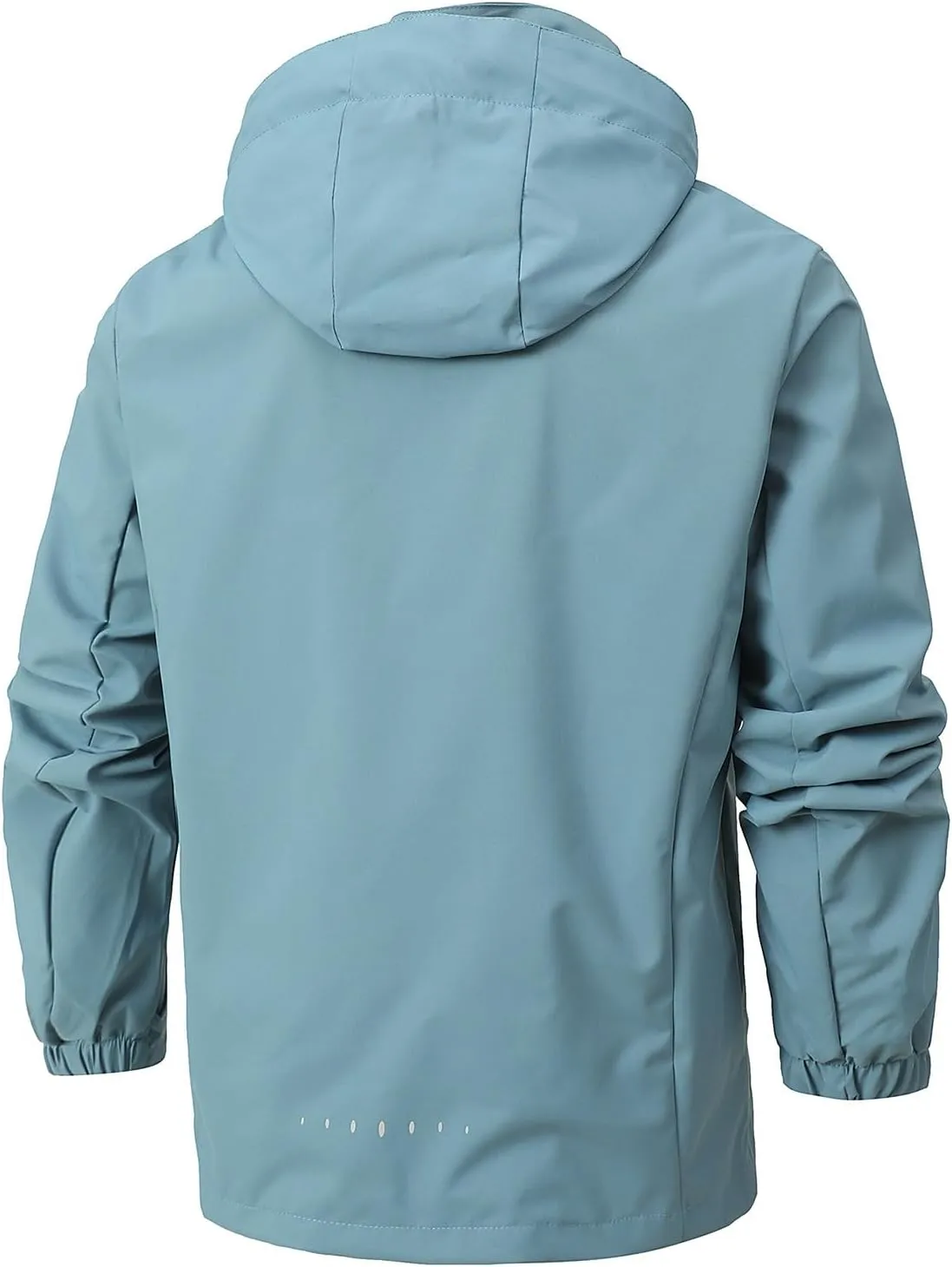 Finelylove Mens Rain Jacket Waterproof Windproof Outdoor Softshell Wind Breaker Hiking Raincoats With Detachable Hood