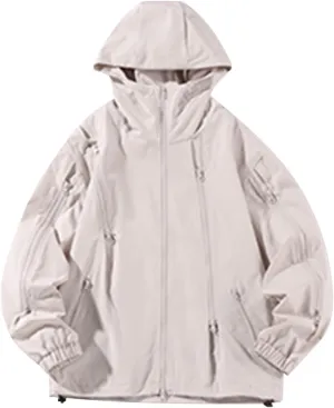 Finelylove Mens Waterproof Softshell Jacket Distressed Fashion Winter Coat Outdoor Warm Travel Hiking Jacket Windbreaker