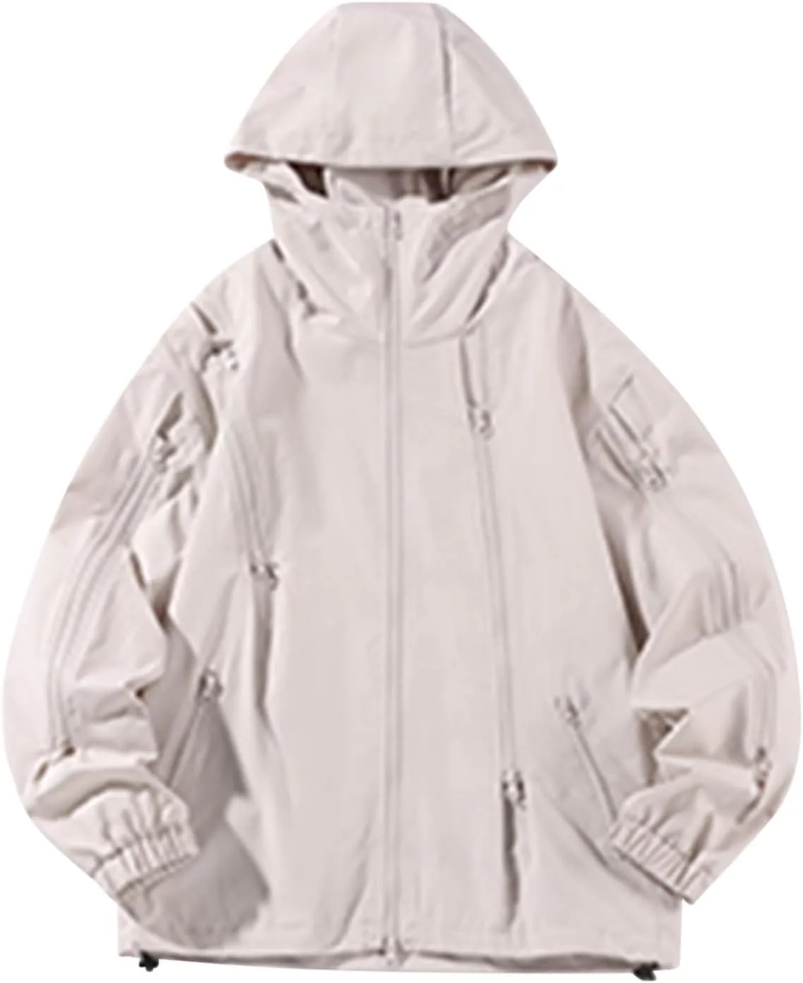 Finelylove Mens Waterproof Softshell Jacket Distressed Fashion Winter Coat Outdoor Warm Travel Hiking Jacket Windbreaker