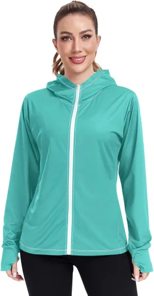 GAIGEO Gold Glitter Long Sleeve Womens Jacket, UPF 50  Sun Shirt for Women with Pockets, Quick Dry Travel Jacket Women, S