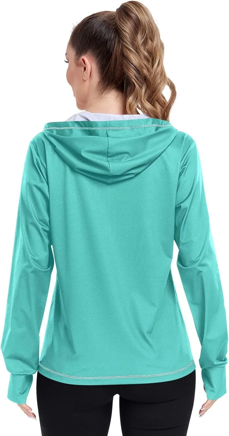 GAIGEO Gold Glitter Long Sleeve Womens Jacket, UPF 50  Sun Shirt for Women with Pockets, Quick Dry Travel Jacket Women, S