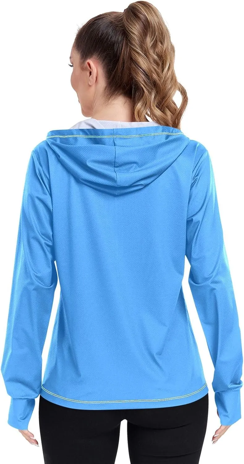 GAIGEO Gold Glitter Long Sleeve Womens Jacket, UPF 50  Sun Shirt for Women with Pockets, Quick Dry Travel Jacket Women, S
