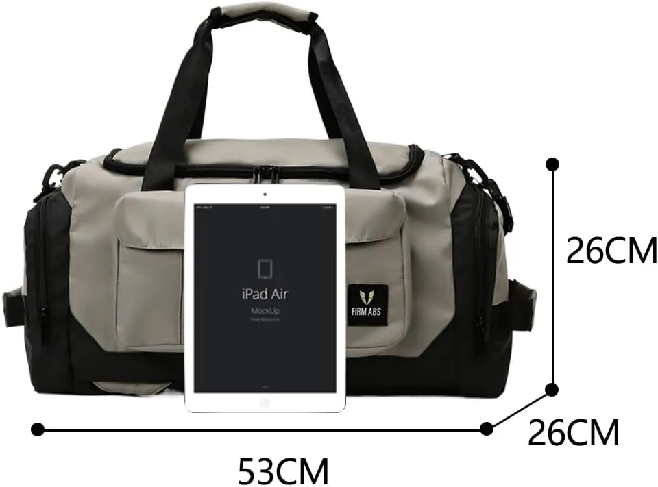 Gym Bag for Women,Sports Travel Duffel Bag, Weekender Overnight Bag with Wet Pocket and Shoes Compartment for Women, Travel,Workout,Gym, Yoga DBE-561 (Gray)