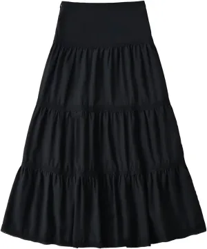 HGps8w Women Lace Tiered Maxi Skirt Vintage High Waisted Pleated Skirt A-Line Casual Fall Skirts