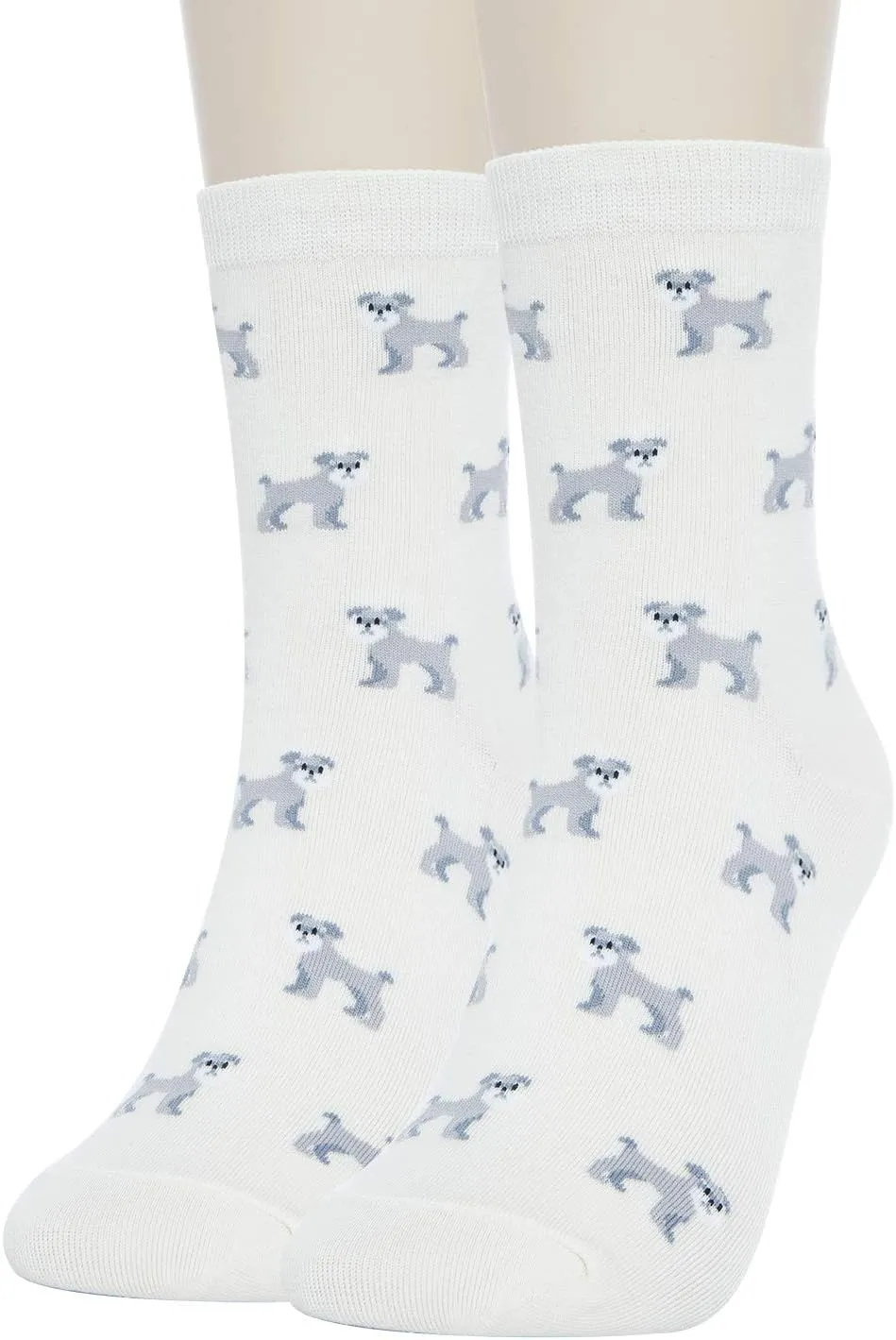 KONY 4 Pairs Women's Cotton Novelty Art Printed Crew Socks Famous Artist Painting Pattern Fashion Socks Gift Size 6-9