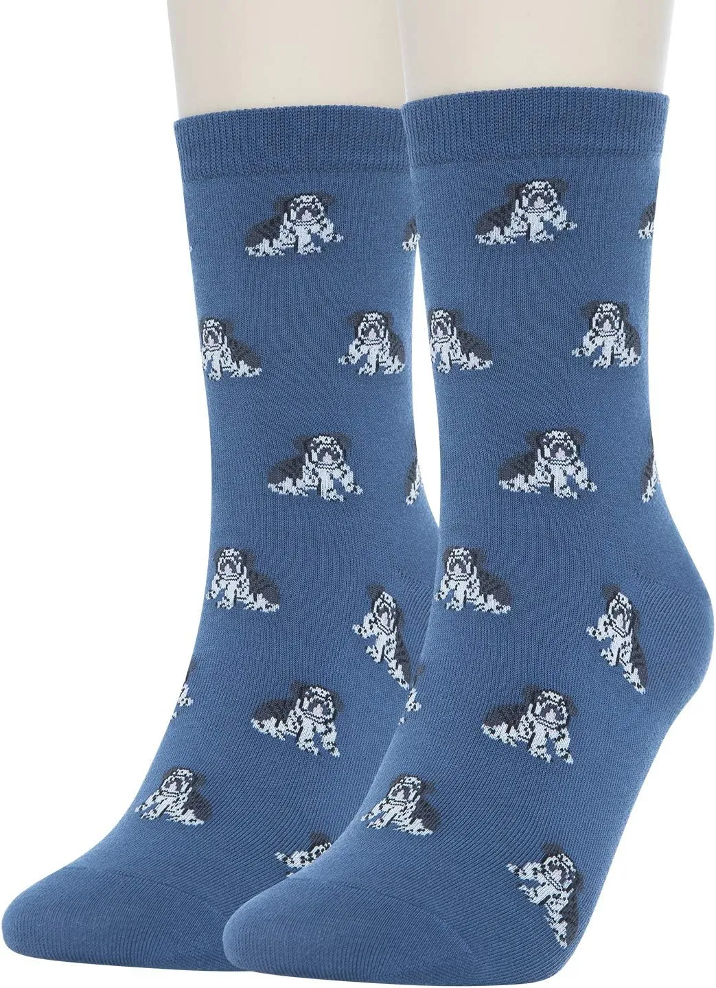 KONY 4 Pairs Women's Cotton Novelty Art Printed Crew Socks Famous Artist Painting Pattern Fashion Socks Gift Size 6-9