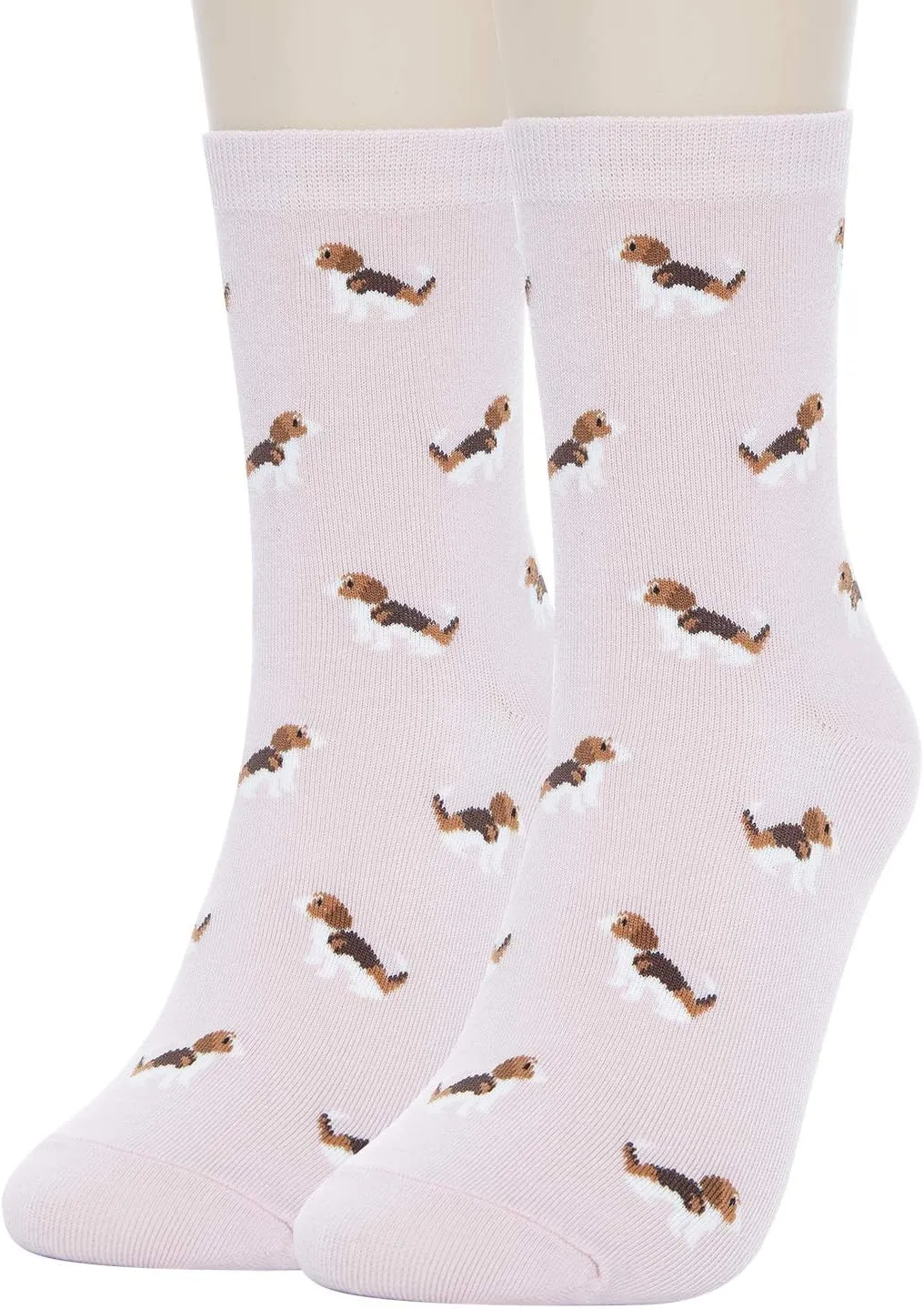 KONY 4 Pairs Women's Cotton Novelty Art Printed Crew Socks Famous Artist Painting Pattern Fashion Socks Gift Size 6-9