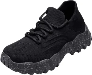 Ladies Mesh Orthopedic Sneakers Breathable Lace-up Walking Running Shoes Comfortable Tennis Shoes Non Slip Lightweight Casual Womens Thick Sole Sneaker