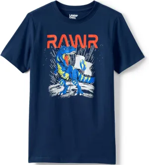 Lands' End Boys Husky Short Sleeve Graphic Tee