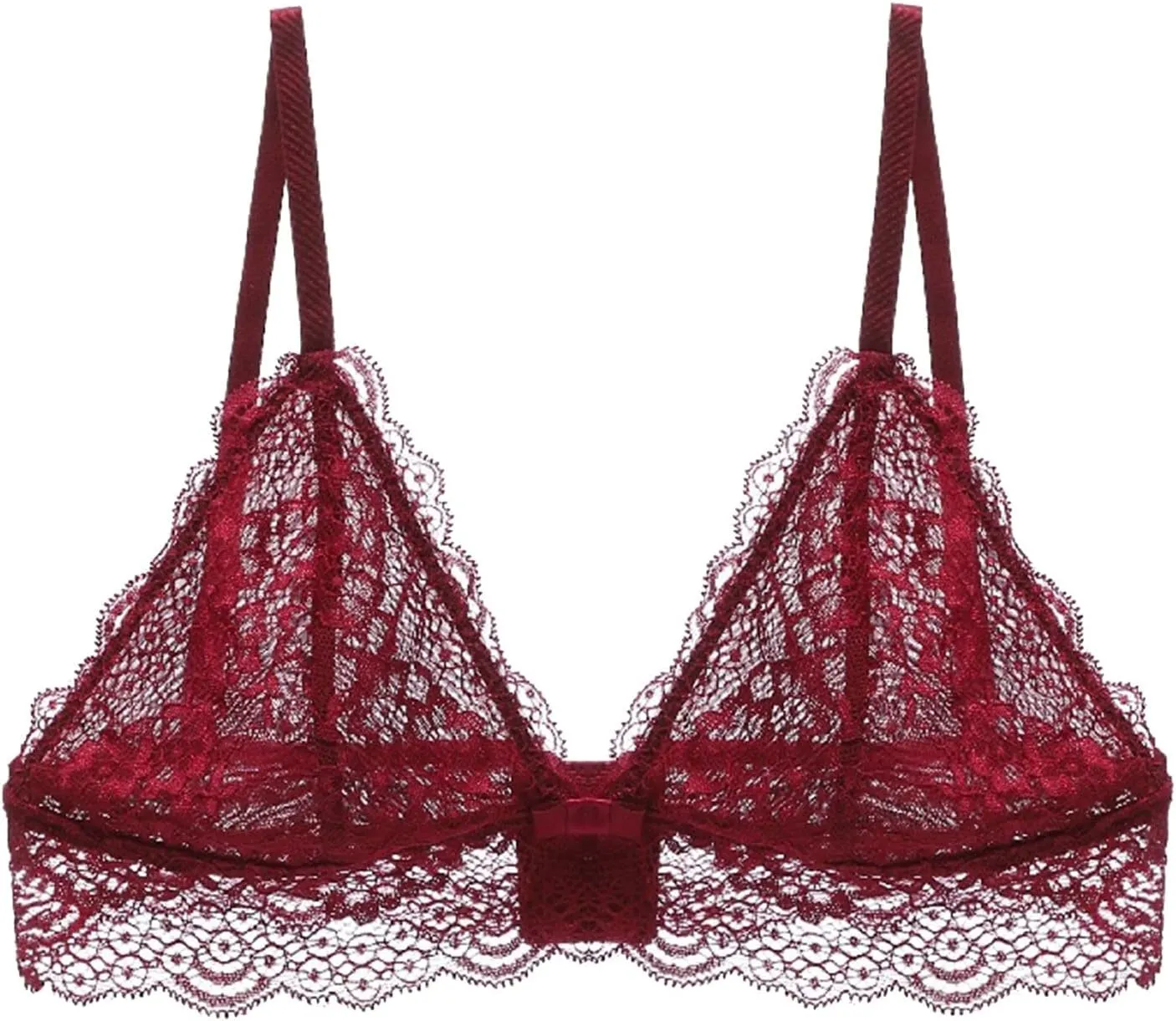 Low Back Sports Bra Extenders Thin Adjustable Strap Unpadded Sexy Cute Triangle Bralette Lace for Women