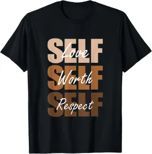 Melanin Brown Self-ish-X3 Brown Color Graphic T-Shirt