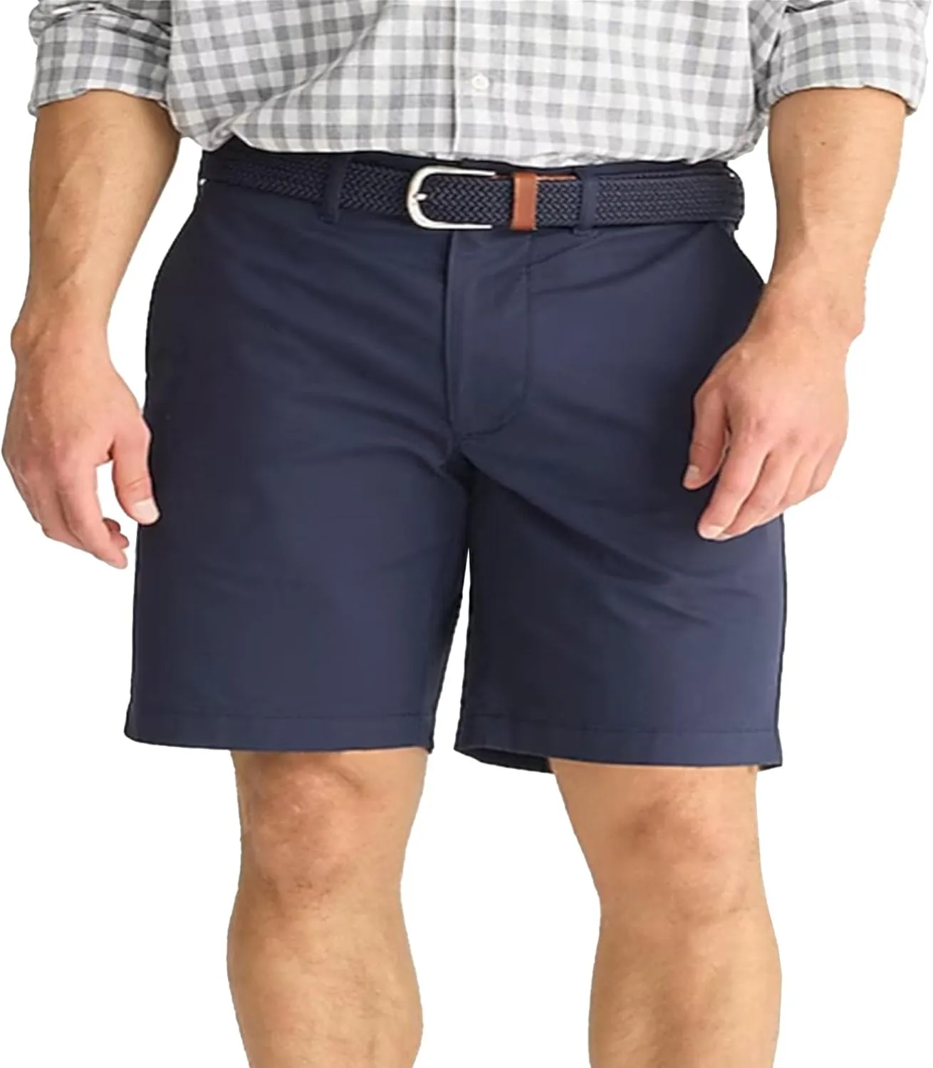 Men's Casual Classic Chino Outdoor Short Relaxed Fit Hiking Summer Shorts Mid Waist Business Golf Shorts