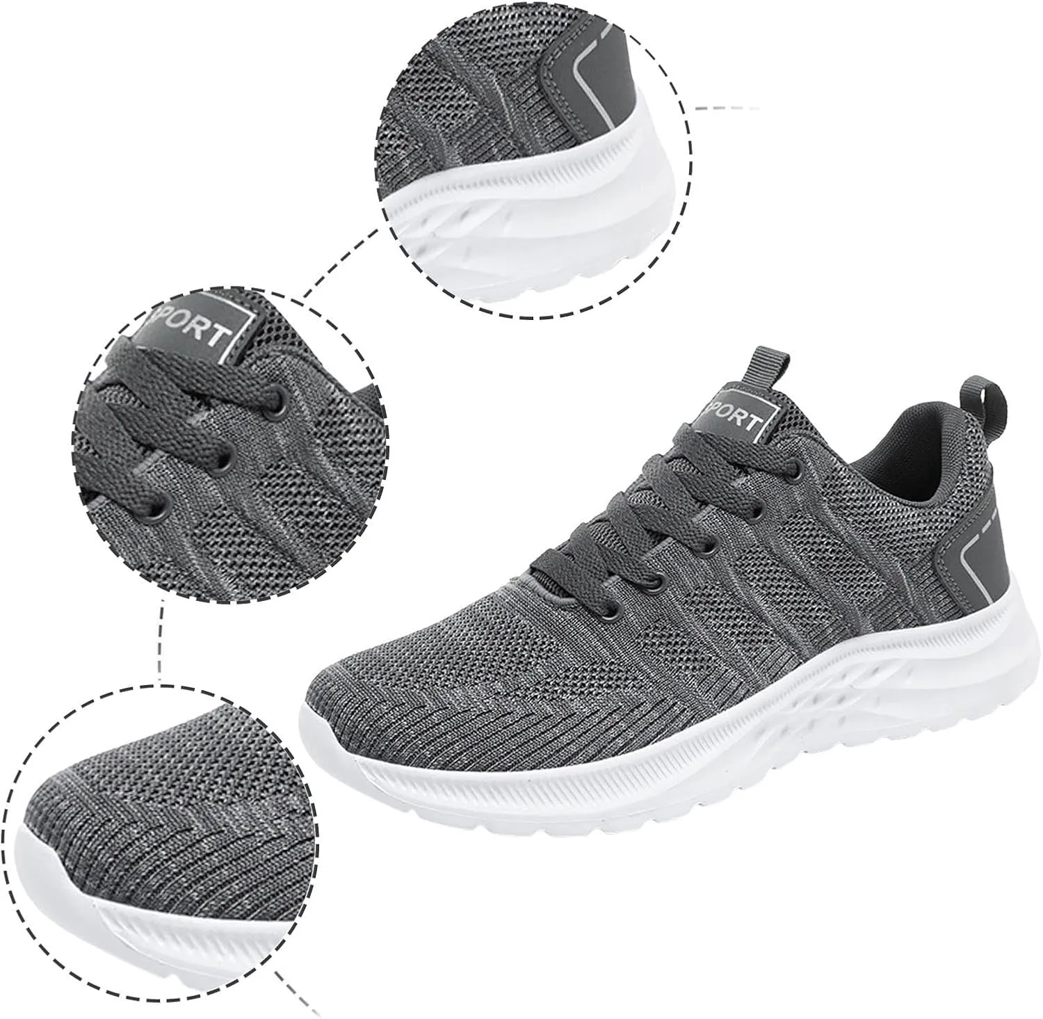 Men's Comfortable Diabetic Shoes Comfortable Breathable Lightweight Tennis Shoe Business Casual Versatile Shoes