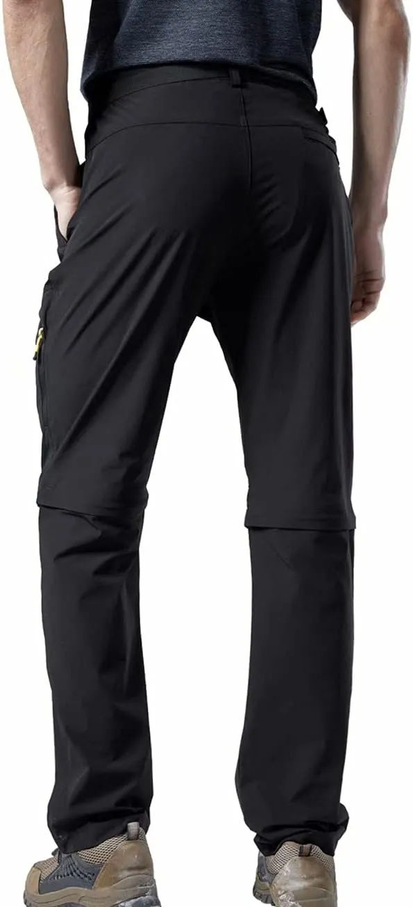 Mens Convertible Hiking Pants, Quick Dry Fishing Pants, Zip Off Stretch UPF 50 Outdoor Camping Pants with 5 Pockets