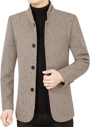 Men's Suit Jacket Casual Button Slim Fit Sport Coat Business Daily Blazer