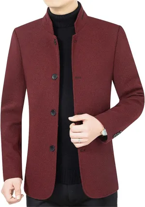 Men's Suit Jacket Casual Button Slim Fit Sport Coat Business Daily Blazer