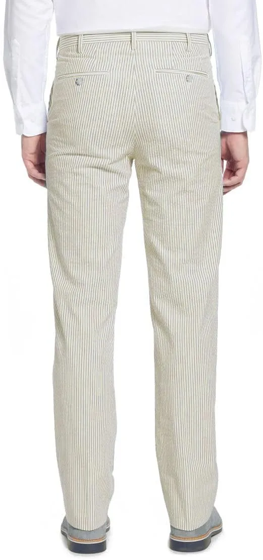 Mens Summer Slacks Mens Sear Sucker Slim Fit Suit Separate Pants Trousers