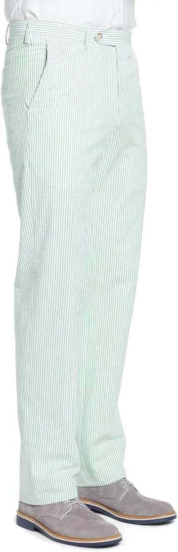 Mens Summer Slacks Mens Sear Sucker Slim Fit Suit Separate Pants Trousers