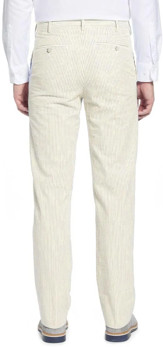 Mens Summer Slacks Mens Sear Sucker Slim Fit Suit Separate Pants Trousers