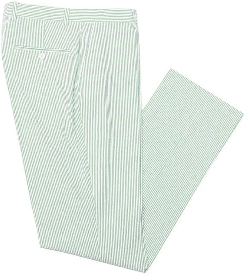 Mens Summer Slacks Mens Sear Sucker Slim Fit Suit Separate Pants Trousers