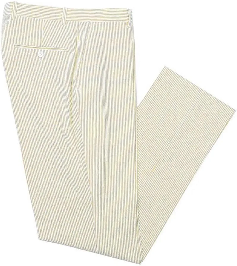 Mens Summer Slacks Mens Sear Sucker Slim Fit Suit Separate Pants Trousers