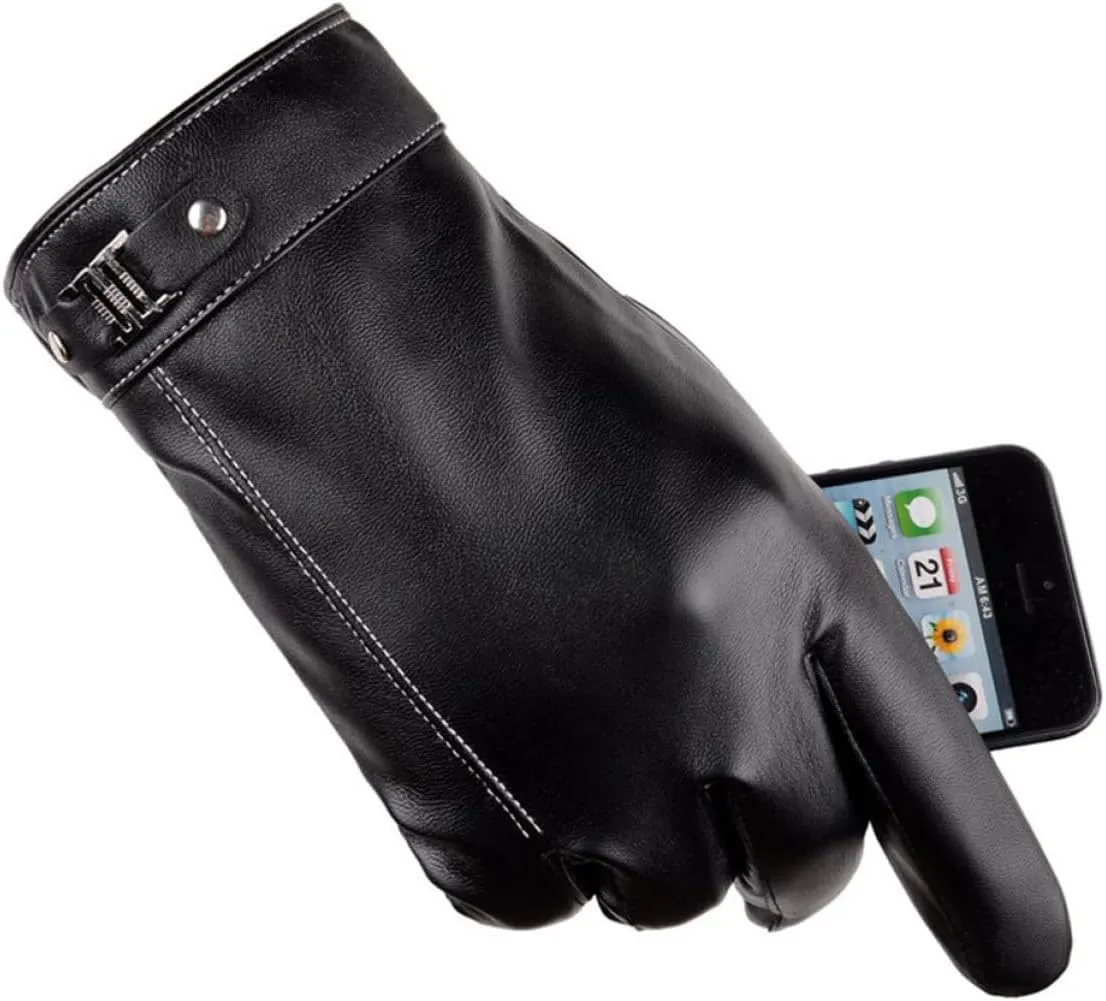 Men's Winter Gloves Touchscreen Warm and Windproof Perfect for Cycling Driving and Daily Use