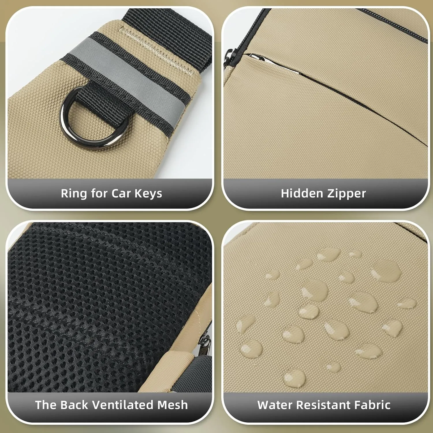 Mini Sling Bag for Women Men, Crossbody Bags Chest Bag Dual Pocket RFID Cell Phone Purse Travel Running Walking