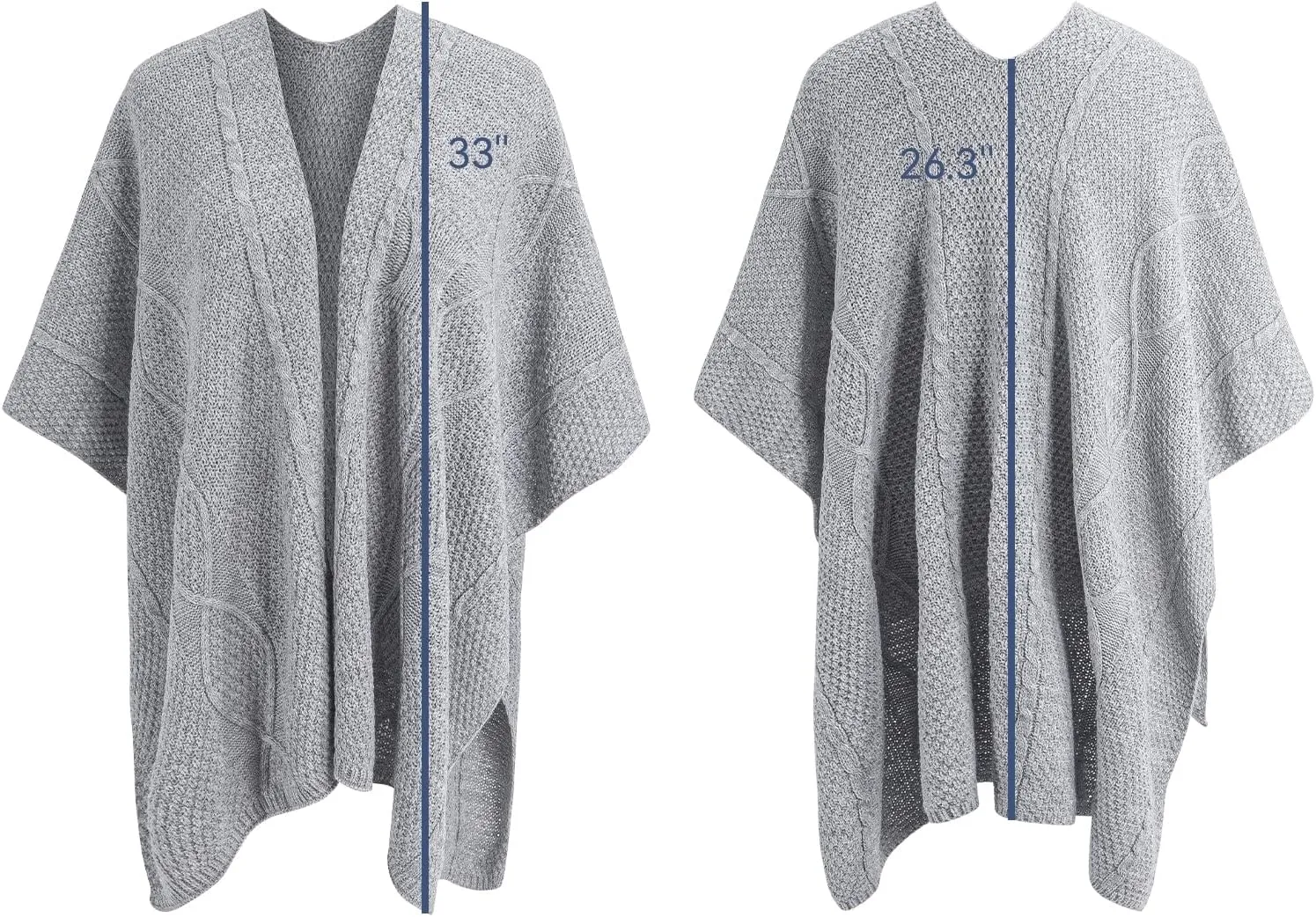 MissShorthair Women's Lightweight Knitted Shawl Thin Breathable Wrap for Outdoor Travel Spring, Poncho Daily Use, Office