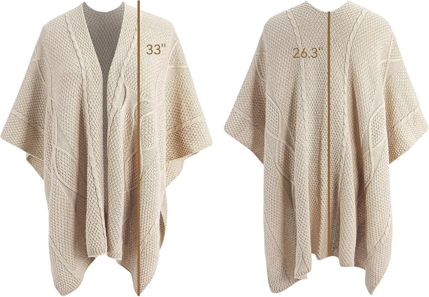 MissShorthair Women's Lightweight Knitted Shawl Thin Breathable Wrap for Outdoor Travel Spring, Poncho Daily Use, Office