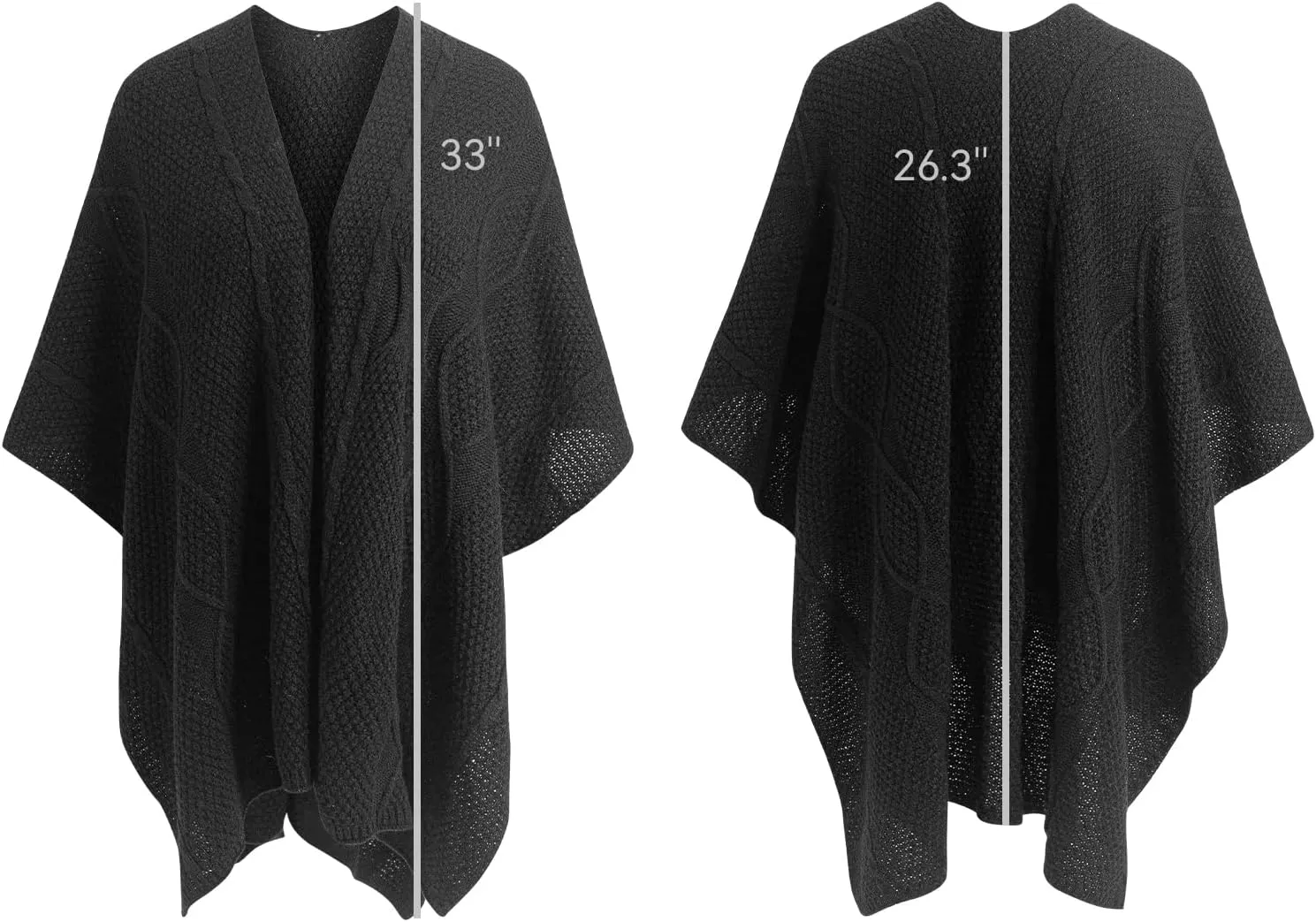 MissShorthair Women's Lightweight Knitted Shawl Thin Breathable Wrap for Outdoor Travel Spring, Poncho Daily Use, Office