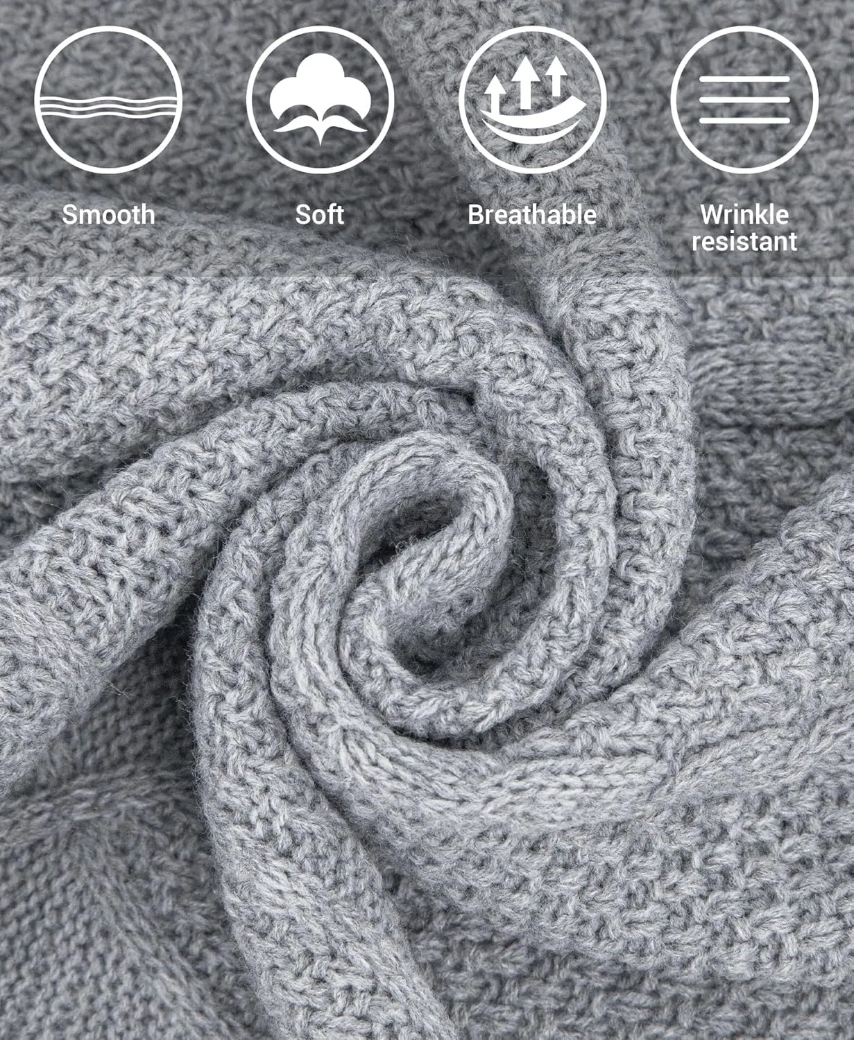 MissShorthair Women's Lightweight Knitted Shawl Thin Breathable Wrap for Outdoor Travel Spring, Poncho Daily Use, Office