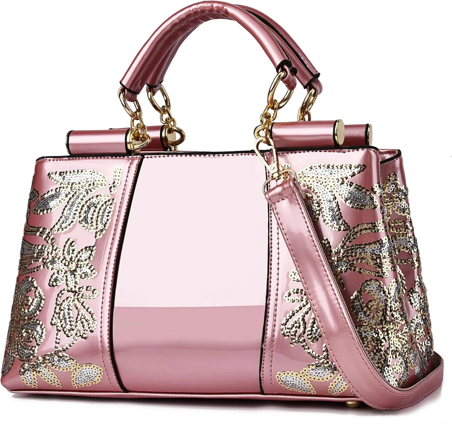 Nevenka Handbags For Women Patent Leather Designer Purse Suitable for Shopping Party Daily Use