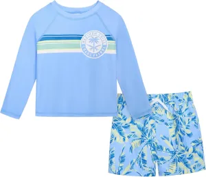 OSHKOSH B'GOSH Toddler Boys' Swimsuit Trunk and Rashguard Set