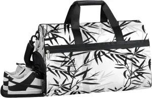 Plant Leaf Pattern Sports Gym Bag with Wet Pocket & Shoes Compartment Waterproof Workout Duffel Bag for Women and Men Weekender Overnight Duffle Bag Travel Carry-on Tote