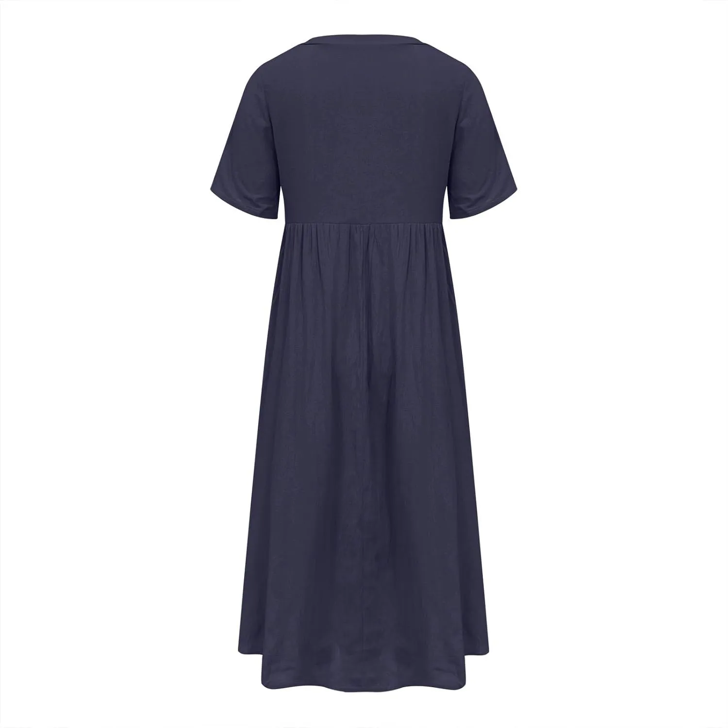 PTOLOCIF Midi Dresses for Women,Trendy Printed Short Sleeve Maxi Dress Casual Crewneck Basic Long T Shirt Dress with Pockets