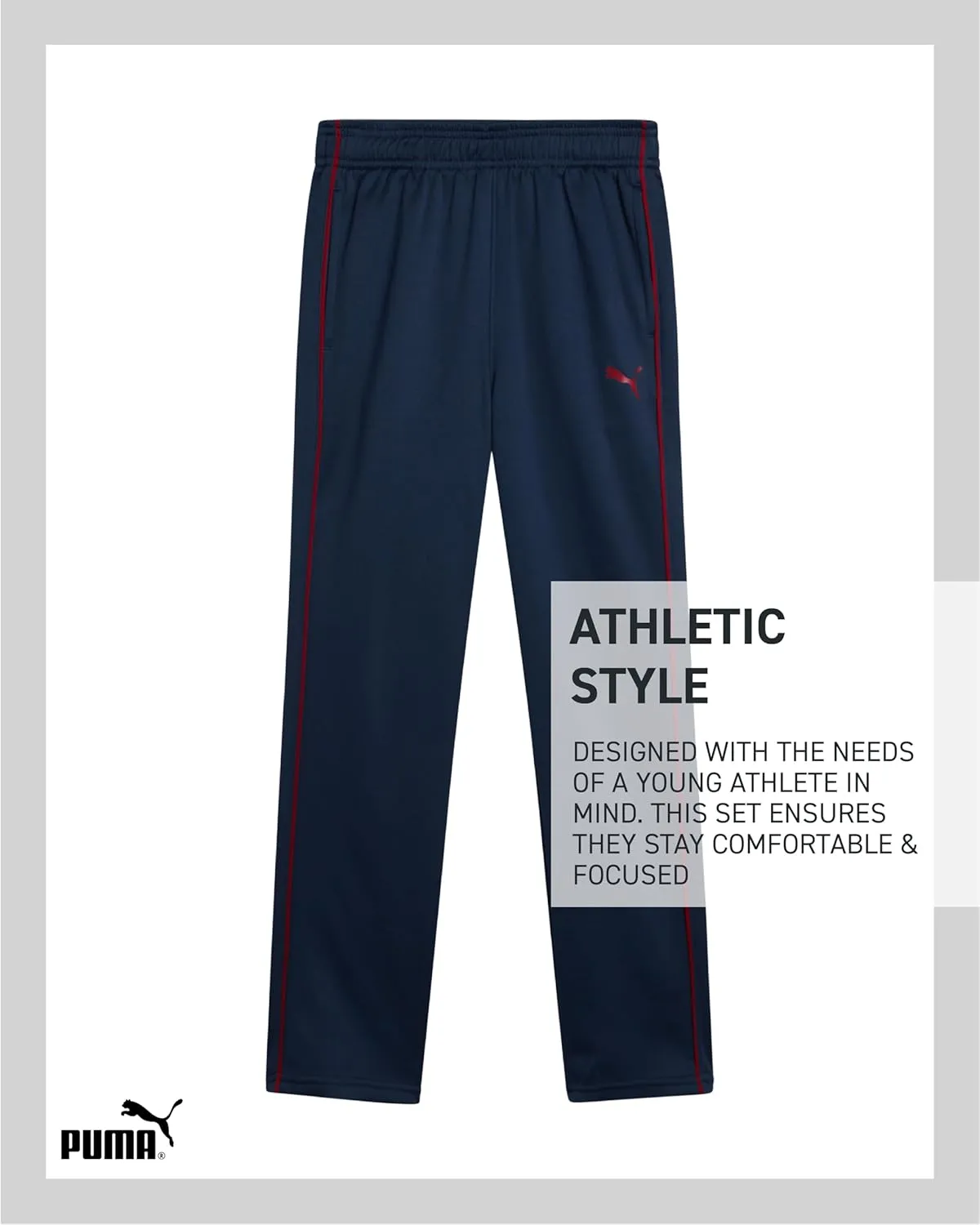 PUMA Boys' Fleece Jogger Set - 3 Piece Hoodie, T-Shirt, and Jogger Sweatpants - Athleisure Outfit Set for Boys (Sizes: 8-16)