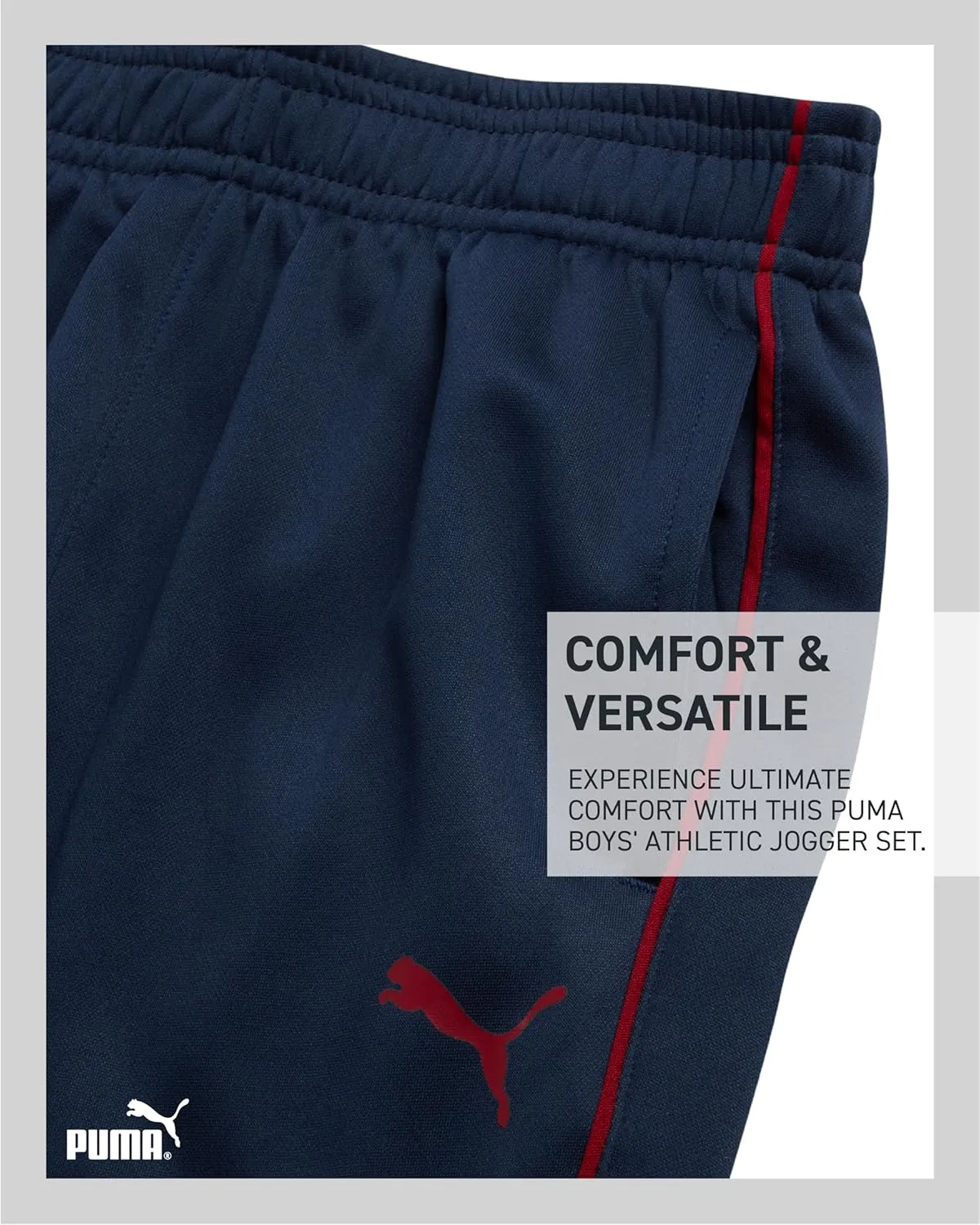 PUMA Boys' Fleece Jogger Set - 3 Piece Hoodie, T-Shirt, and Jogger Sweatpants - Athleisure Outfit Set for Boys (Sizes: 8-16)