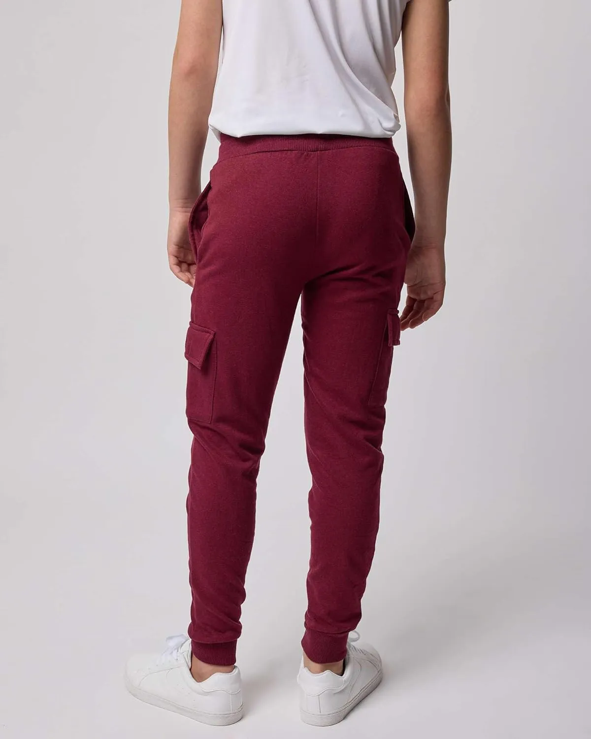 Real Essentials 3 Pack: Boys Fleece Cargo Jogger Sweatpants Athletic Workout Kids Pocket and Drawstring Size 4-18