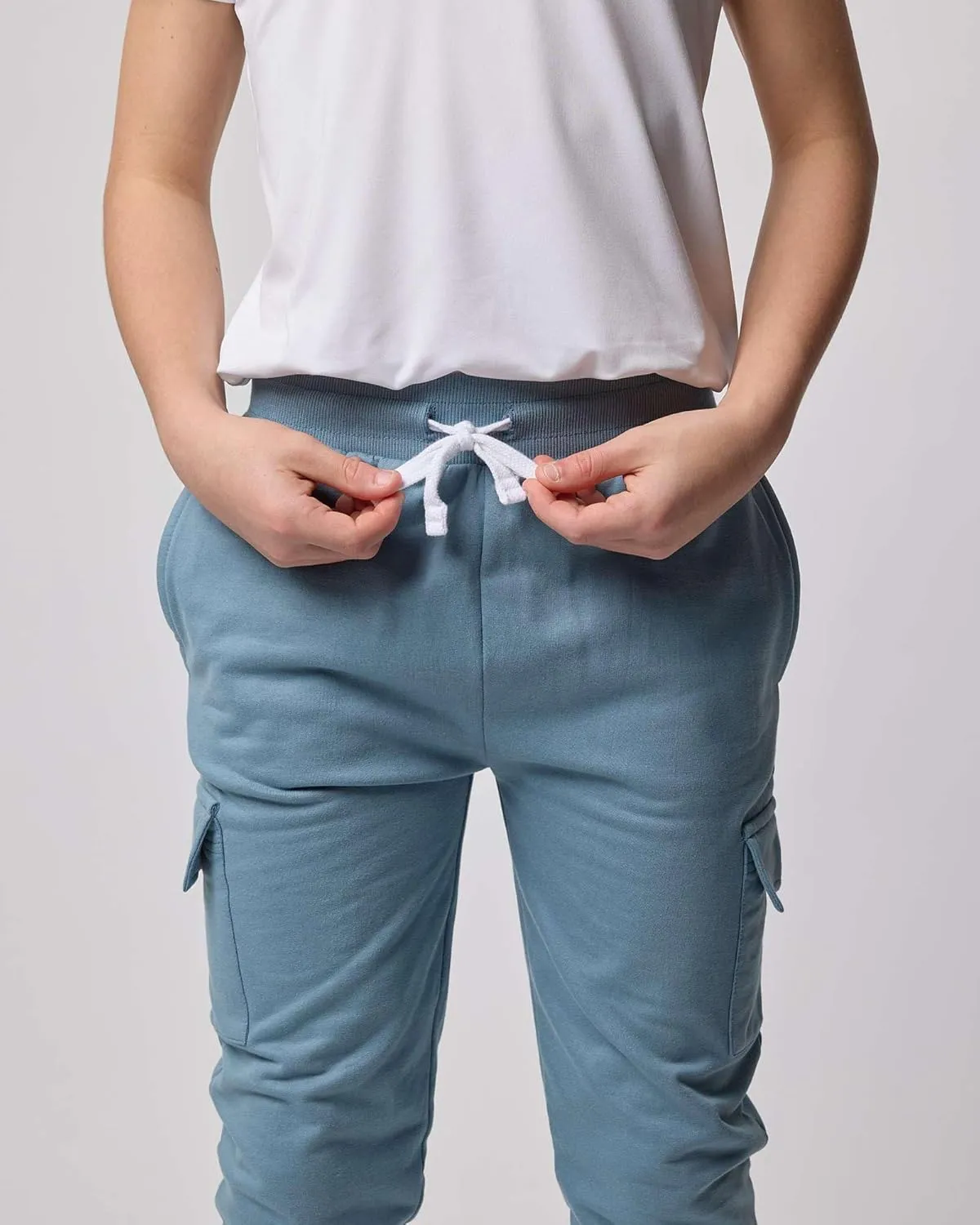 Real Essentials 3 Pack: Boys Fleece Cargo Jogger Sweatpants Athletic Workout Kids Pocket and Drawstring Size 4-18